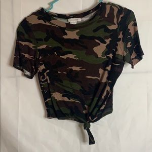 Army crop top